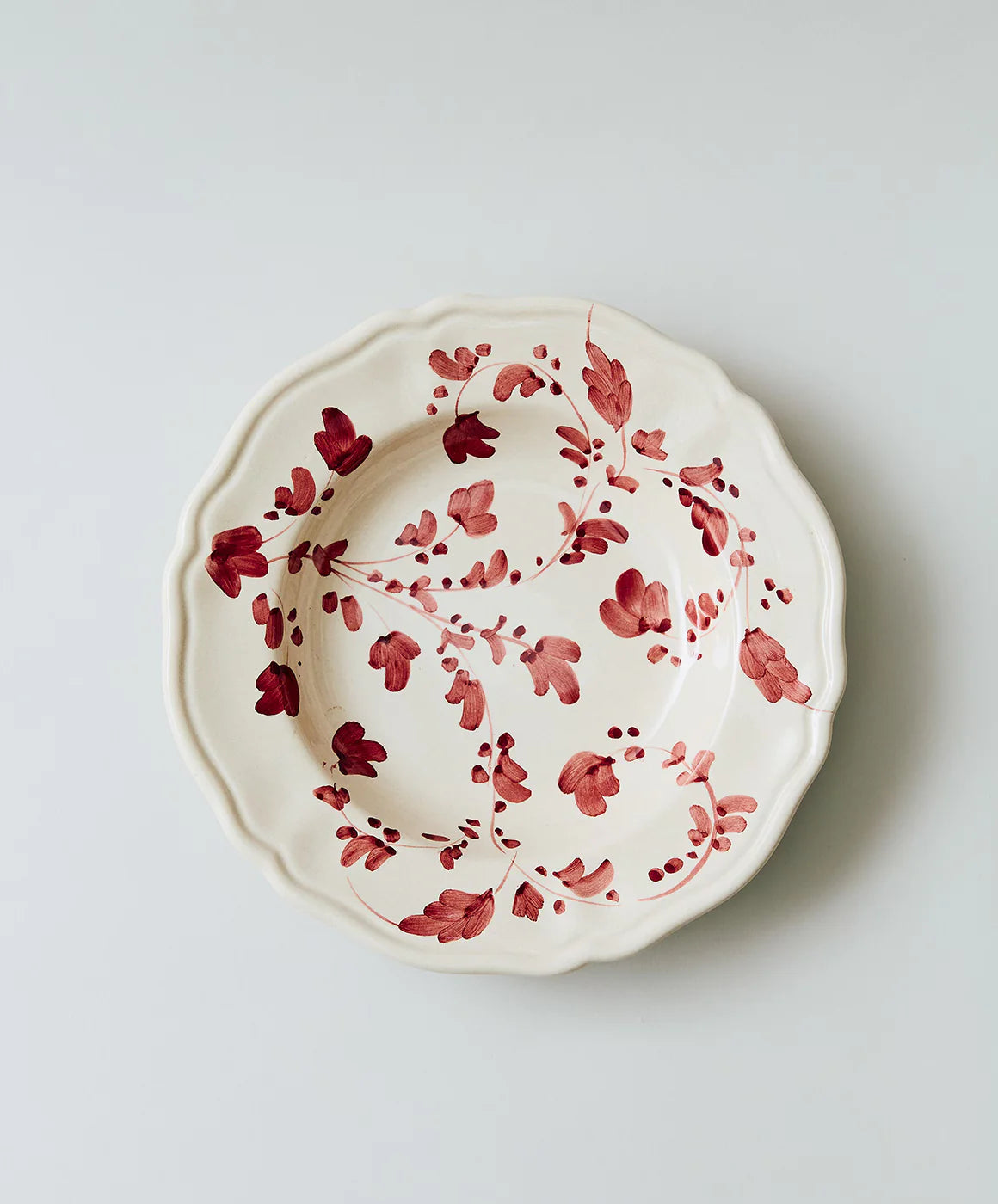 Flora Pasta Bowl in Burgundy