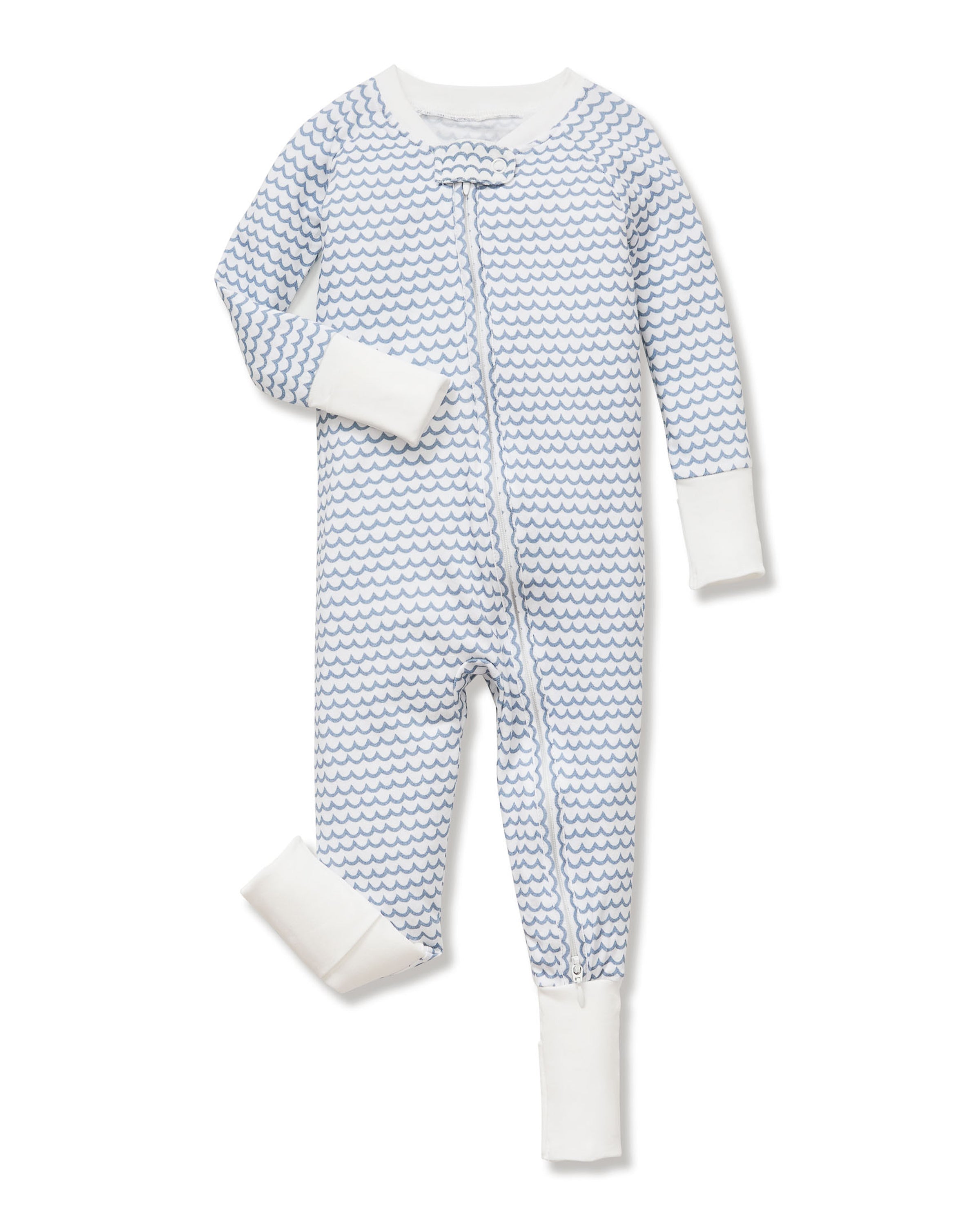 Baby’s Pima Peekaboo Romper in La Mer